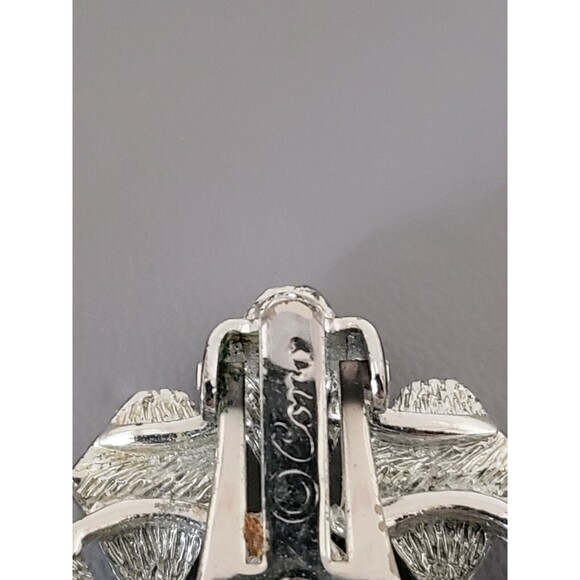 Vintage 1950s Coro Pegasus Silvertone Statement Bracelet & Clip-on Earrings Set - Picture 6 of 15